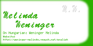 melinda weninger business card